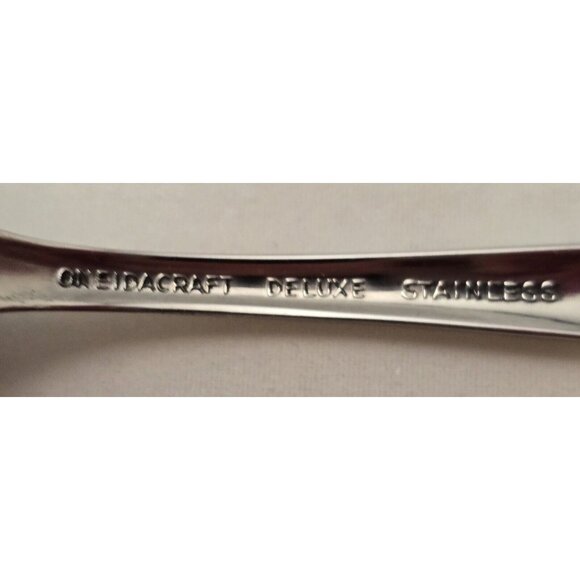 Mixed Lot of 6 Oneidacraft Deluxe Stainless Flatware Lasting Rose Spoons Forks - Picture 4 of 5